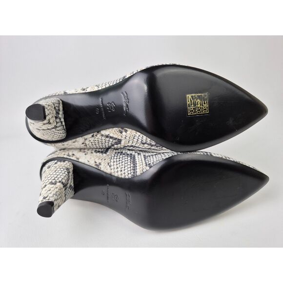 Longchamp Women's Python Print Leather Heel Ankle Boots Size 40 $890 - Picture 6 of 6